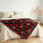Holiday Plaid Snowflakes Plush Throw