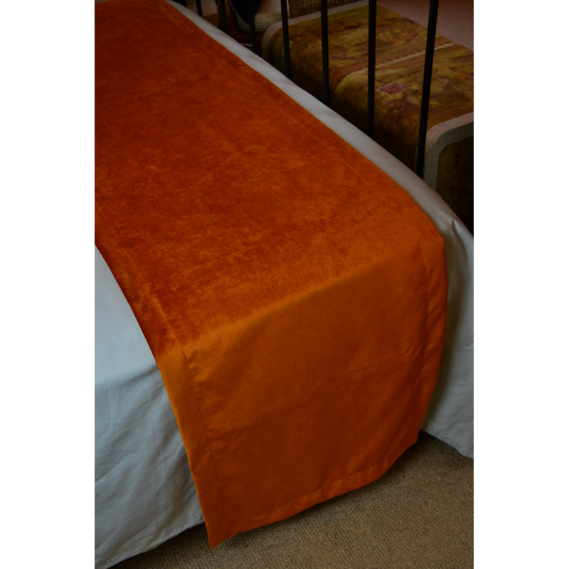 Silk Bed Runner, 20" x 100", 1.76, Burnt Orange