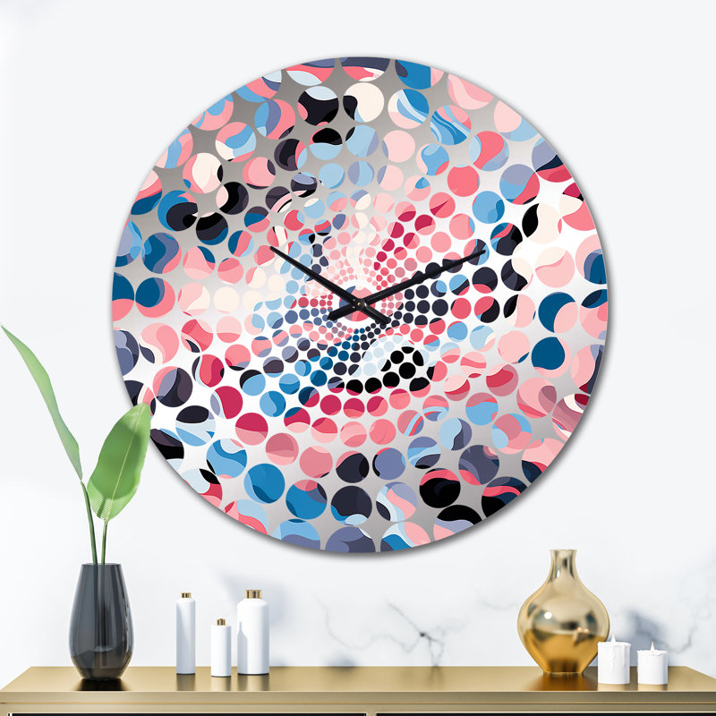 Horloge murale rose tendance Camo, Très grand