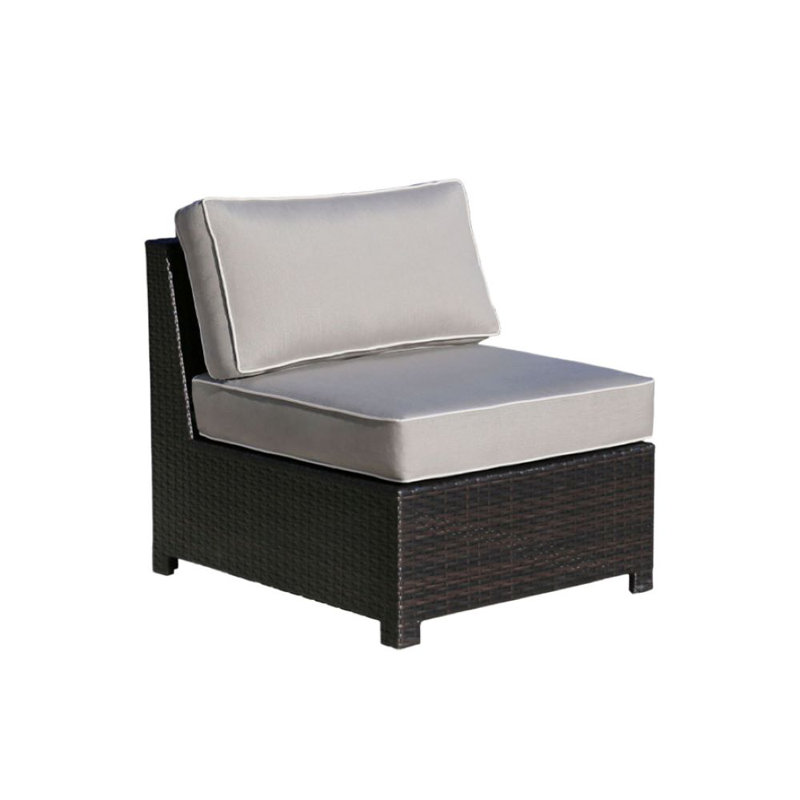 Monaco Brown And Grey Modular Armless Chair