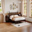 Lit plateforme très grand en bois avec tête de lit en forme de gourde, lit plateforme de style rétro avec support à lattes en bois, noyer-1620755383-1620755370