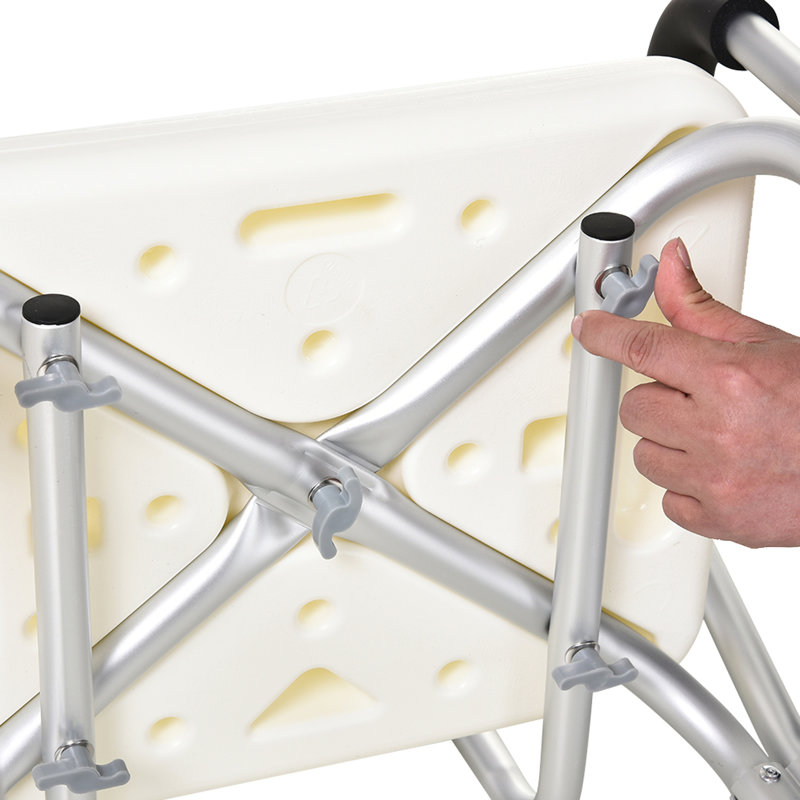 Mobility Medical Grade Adjustable Shower Bench with Removable Armrests - Perfect for Seniors, Handicap & Disabled