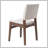 Upholstered Stackable Dining Chairs Set of 2 - Linen Fabric Seat & Backrest, Solid Wood Frame, Rustic Kitchen Chairs for Dining Room, Living Room, Dark Walnut-810403393-810403392