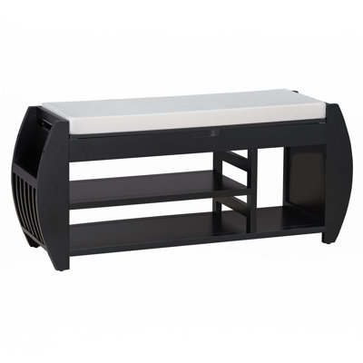 Retro Multifunctional Storage Bench With Cushion