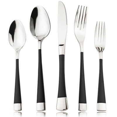 20-Piece Stainless Steel Flatware Set For 4, Mirror Polished 304 Silverware With Square Handle, Dishwasher Safe Knife Fork Spoon Set For Everyday And Formal Dining