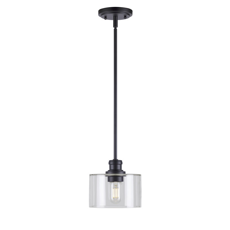 Delcea 1 - Light Single Pendant, Black