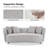 Greigh 90" Modern Curved Boucle Sofa With Solid Wood Leg-1214626569