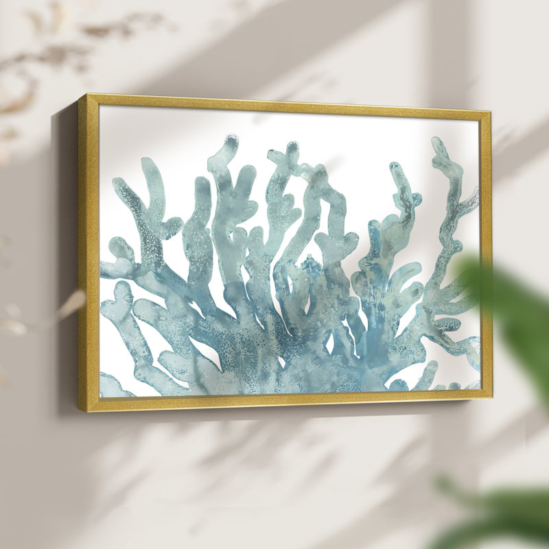 Blue Macro Coral III - Reproduction encadrée - Restickable