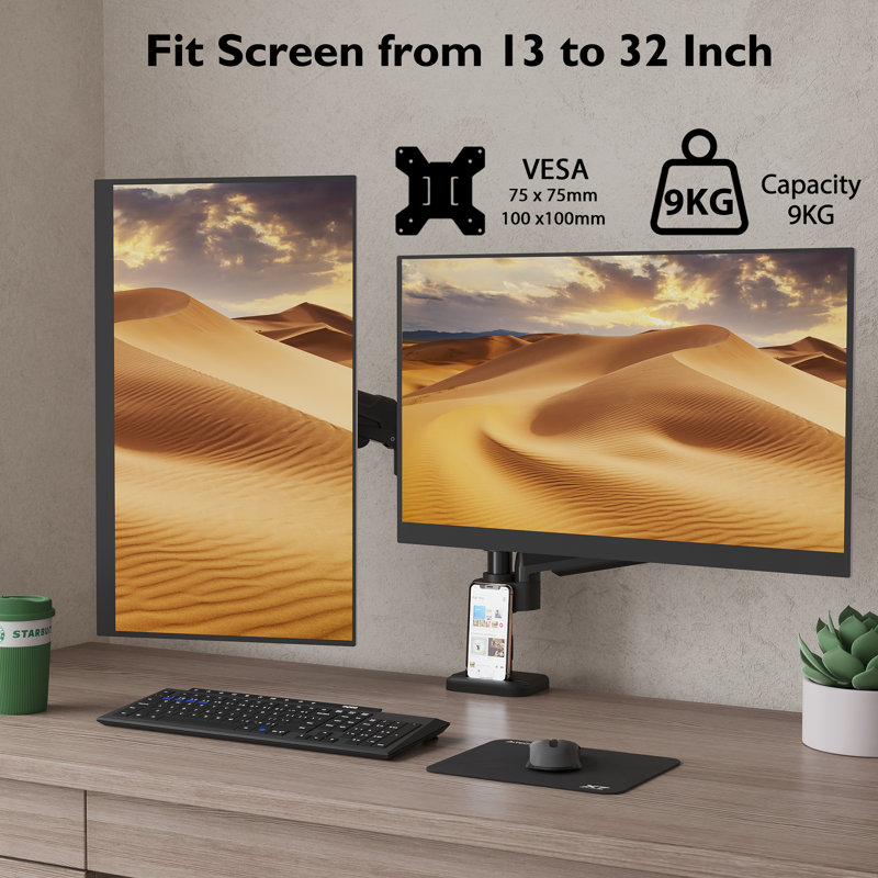 Hirsh Inbox Zero Multi-Screen Desktop Mount