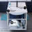 Pierre 24 Single, Open Shelf, Metal Frame Bathroom Vanity-1666066651