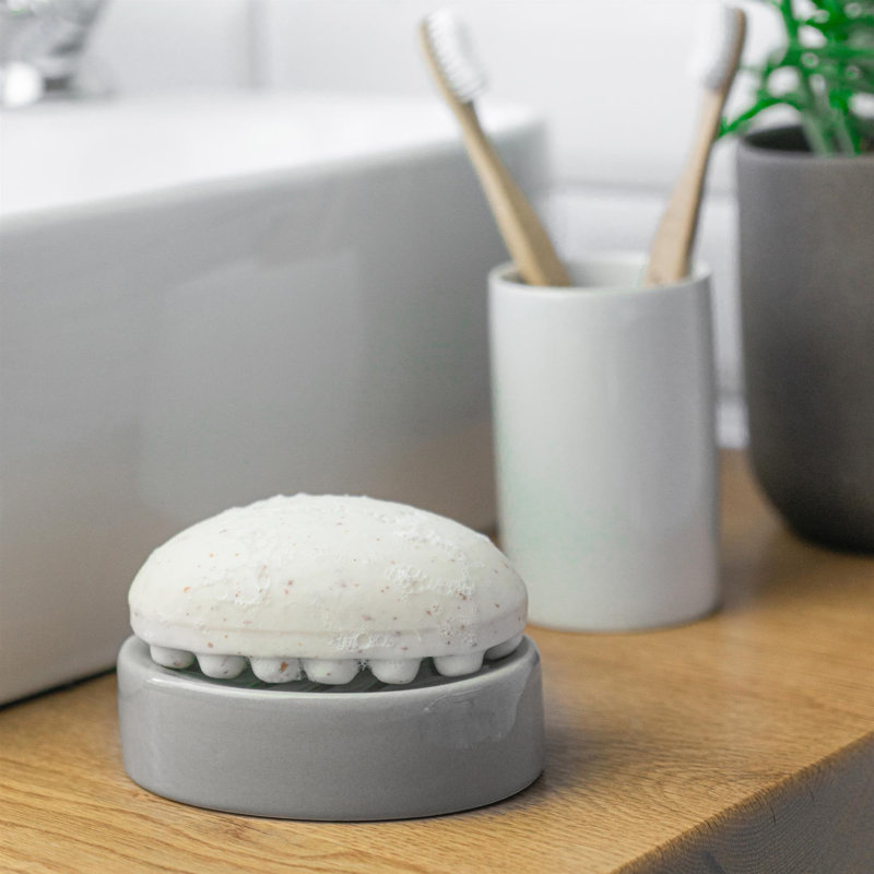 Harbour Housewares - Ceramic Soap Dish, Grey