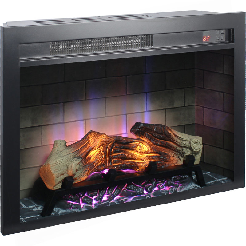 28 Inch  Electric Fireplace Insert, Multicolored Flames