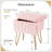 Modern Vanity Stool Chair With 4 Metal Legs And Storage, Multiuse Foot Rest For Makeup Room Bedroom-46305003