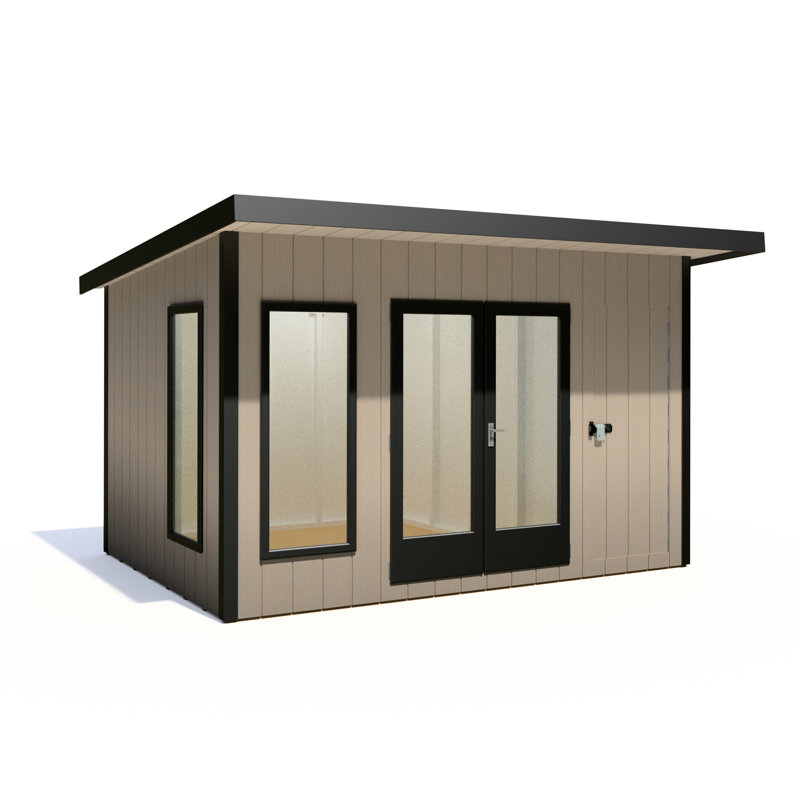 Shire Cali Home Office 12 Ft X 8 Ft With Side Shed