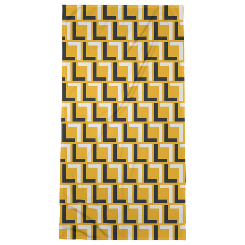 Bath Towel, Gold/Black/White