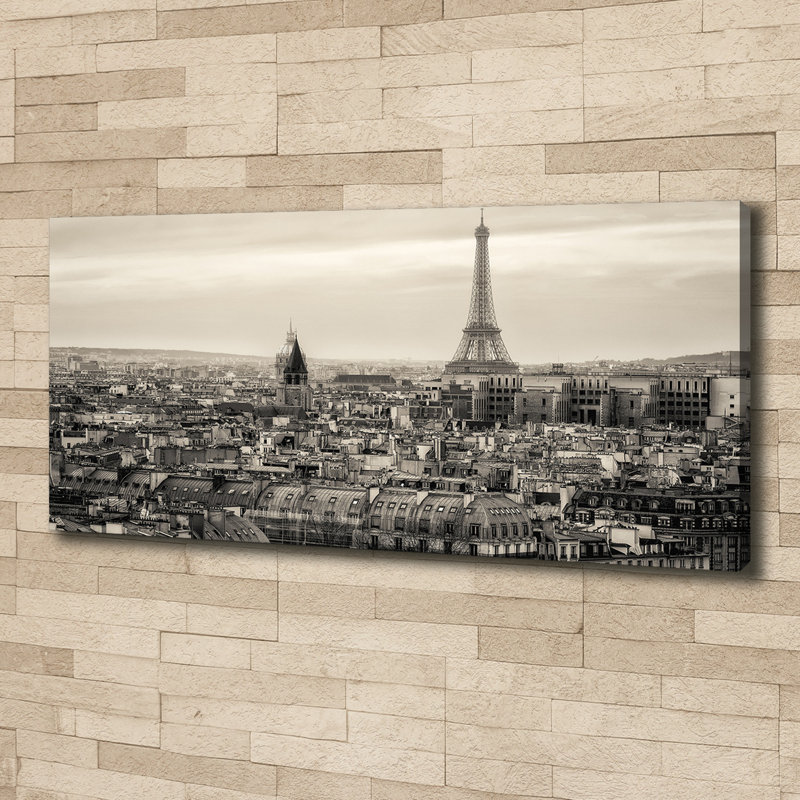 Eiffel Tower Paris - No Frame Print, Canvas, 50cm H x 125cm W