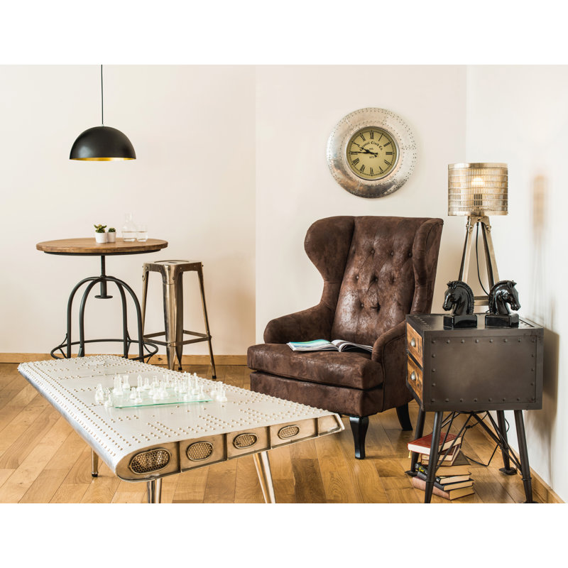 Saul Pedestal End Table