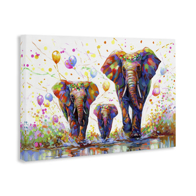 «Elephants & Celebration Ballons», art mural par Leon Devenice
