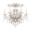 Filigrae 6 Light 23in x 18.5in Semi-Flush Mount in Antique Silver with Clear Heritage Handcut Crystals-433099627