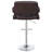 Brown And Chrome Adjustable Bar Stool