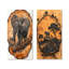 Éléphant sous le baobab, glissade sur bois I - animaux, collection d'art mural, 2 pièces-777510490-777510491