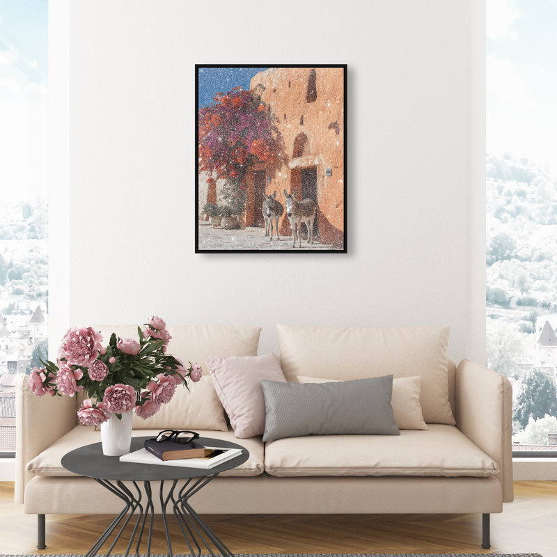 Morning Wait Print by Oliver Gal, 21"H x 25"W, Black Floater Frame