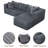 105 Inch L-Shaped Modular Compression Sofa, Plush Upholstery, All-Foam Structure, Vacuum-Packed, Space-Saving For Living Room, Bedroom, Apartment (Left Chaise)-412652147-412652145