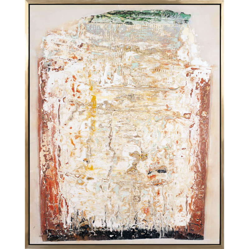Plateau, "Floater Frame", peinture sur toile, H 60 po x l 48 po