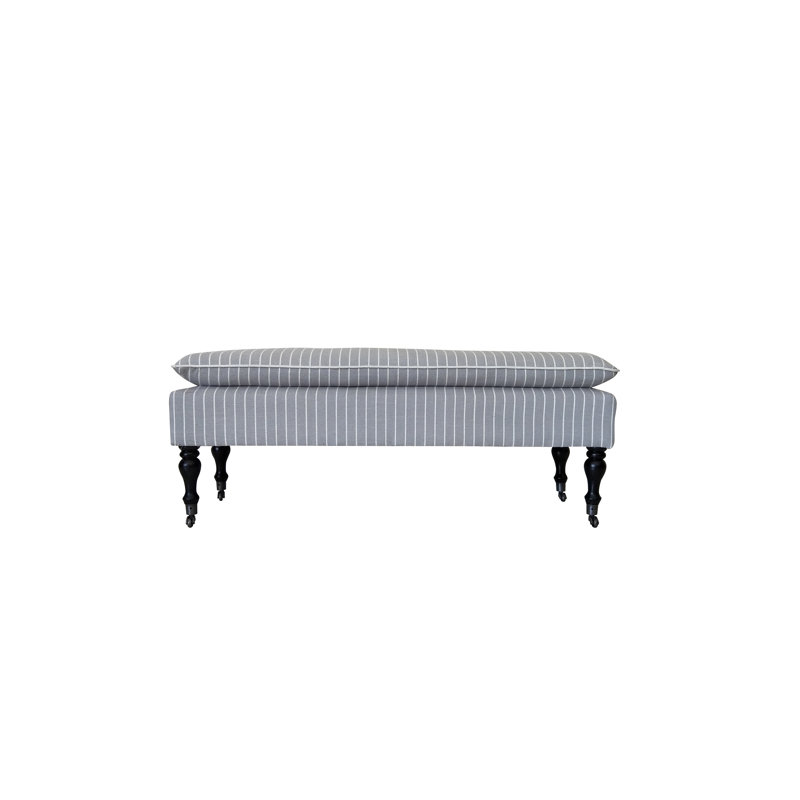Banc rembourré Andrewson, Rayures gris clair