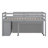 Gray Twin Loft Bed with Retractable Desk, 4 Drawers & Solid Wood + MDF Frame