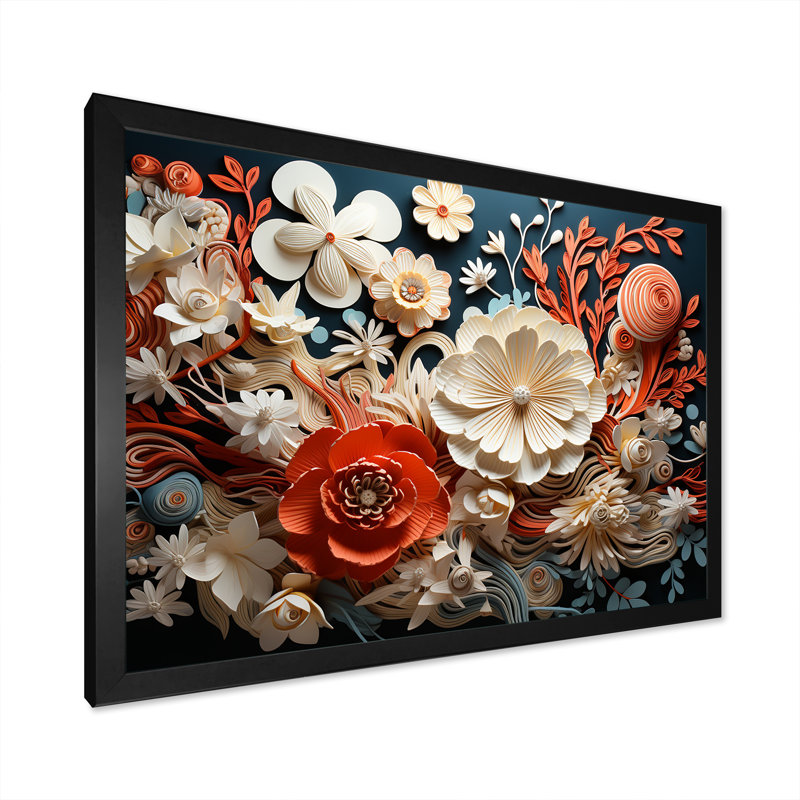 Art mural abstrait sur toile florale, impression moderne de fleurs de corail - Fleurs de corail abstraites II