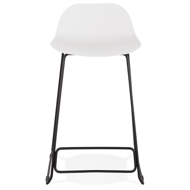 Maez Counter Stool with Metal Frame, White