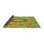 Tapis vert/orange tissé à la machine-1242859715