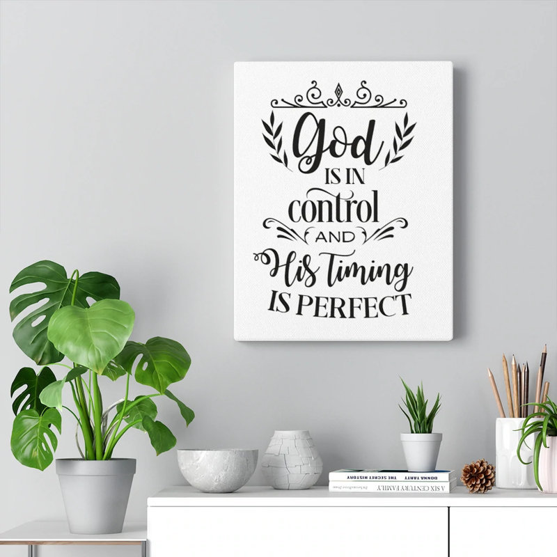God Is In - Wrapped Canvas Print, 36cm H x 28cm W