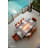 Workshop 83" Outdoor Concrete Dining Fire Table with Natural Ashwood Legs 45,000 BTU - Includes Lava Rocks & PVC Cover-24633645