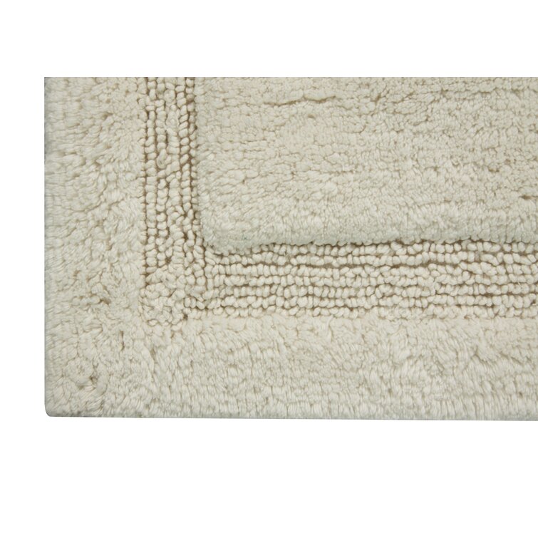 Pullum Rectangle 100% Cotton Non-Slip Regency Bath Rug Alcott Hill Color: Beige, Size: 36 x 24