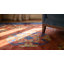 Tapis bleu marine, rouge / rouille