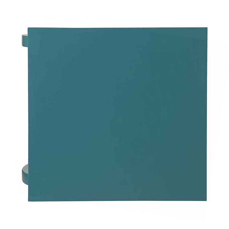 Table de bout carrée avec 2 tablettes, Sarcelle