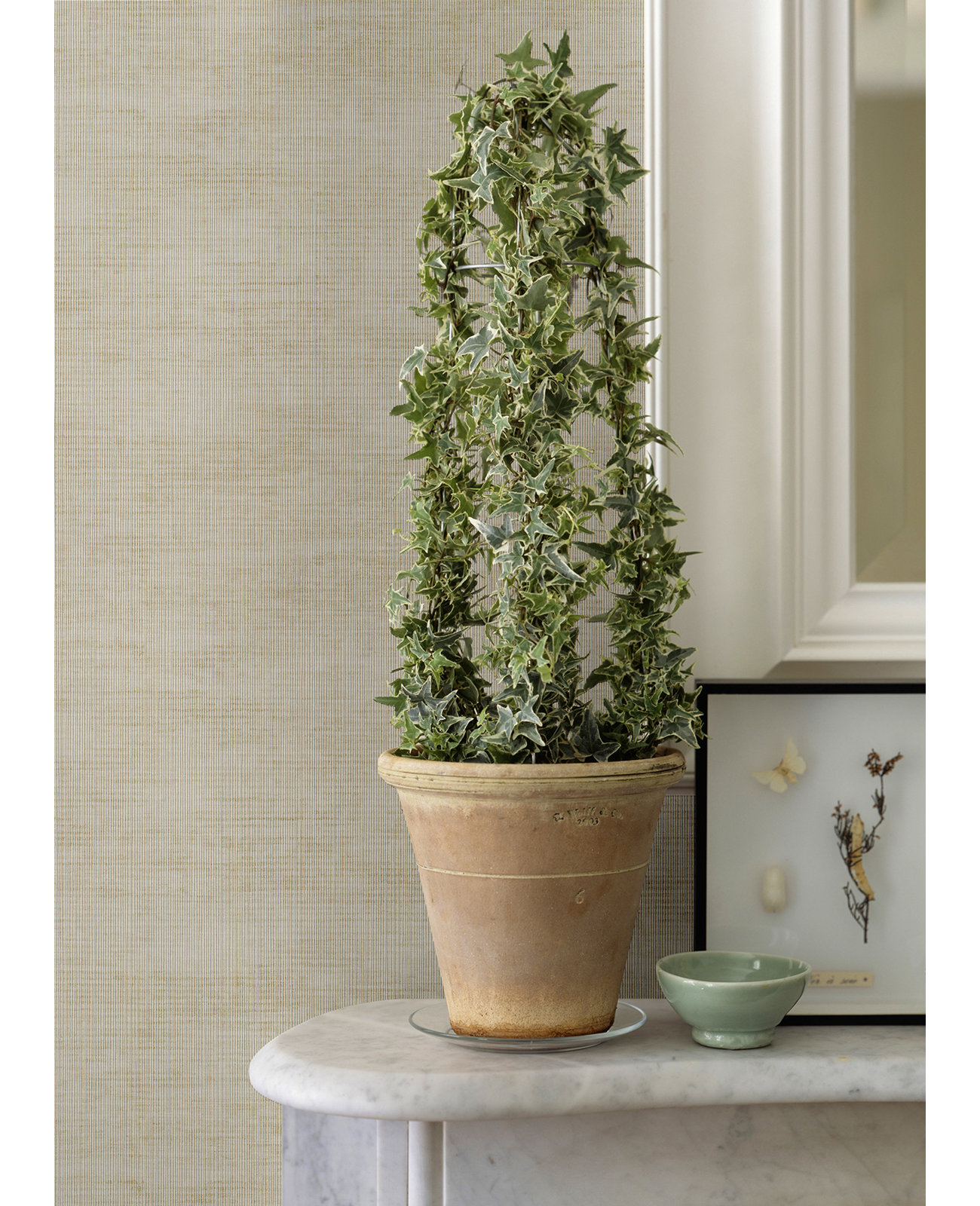Princeton Modern Striped Wallpaper, Gold