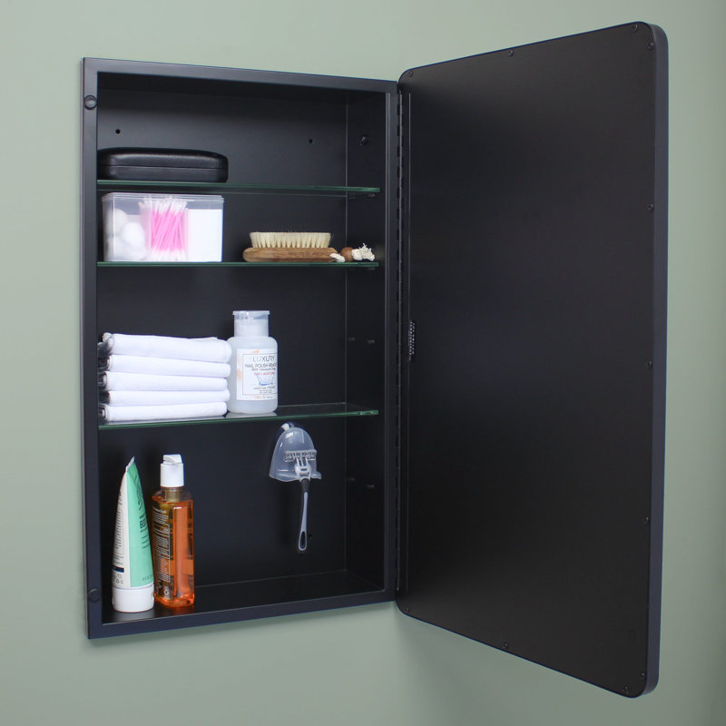 Pharmacie de salle de bain Austin Farmhouse, Noir, noir, noir, noir, H 26 po x l 16 po x P 5,5 po