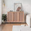 Armoire de rangement avec trois portes, buffet en bois avec tablette réglable, armoire à café en bois, armoire de cuisine-1356508866
