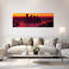 Silhouette of buildings at dawn Three Rivers Stadium Pittsburgh Allegheny County Pennsylvania USA 1 Piece Wrapped Canvas Panoramic Wall Art-531136970