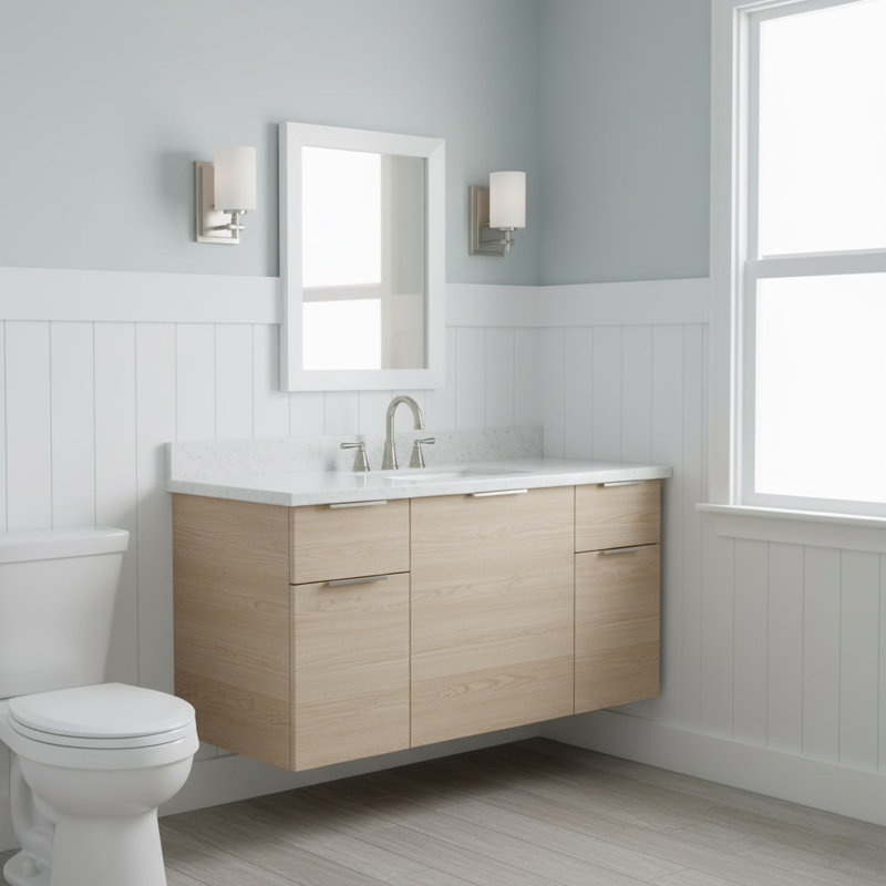 Applique murale de salle de bain 1 lumière Laurel, Nickel brossé