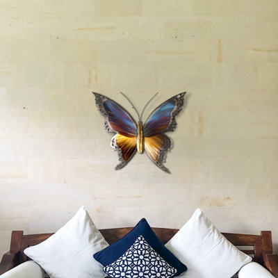 Décoration murale en métal papillon i gracieuse