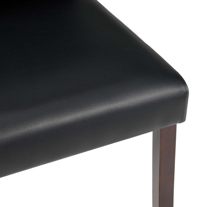 Chaise d'appoint de salle à manger en similicuir Prosper par Modway, Similicuir noir