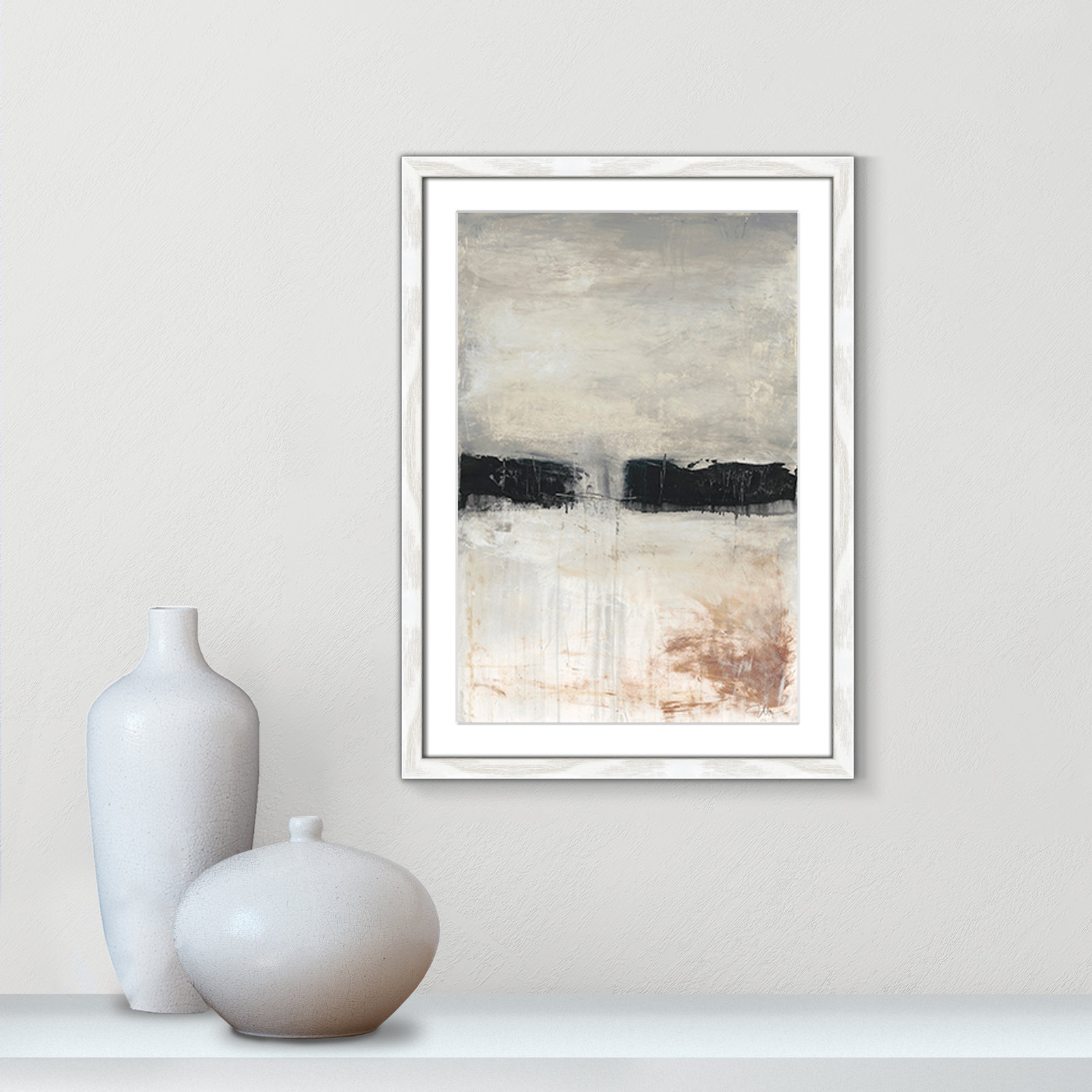 Autumn In The Dark Forest by Filippo Ioco, 23" H x 17" W x 0.75" D, White Framed