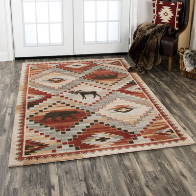 Pouliot Wool Southwestern Indoor Rug