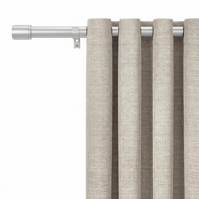 Natural 79cm to 240cm 2.5cm Single Curtain Pole