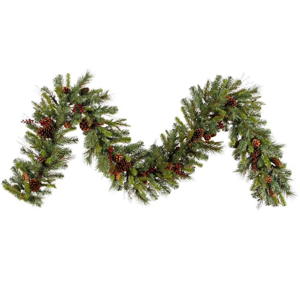 The Holiday Aisle® 108'' in. Faux Cibola Mix Berry Garland & Reviews ...