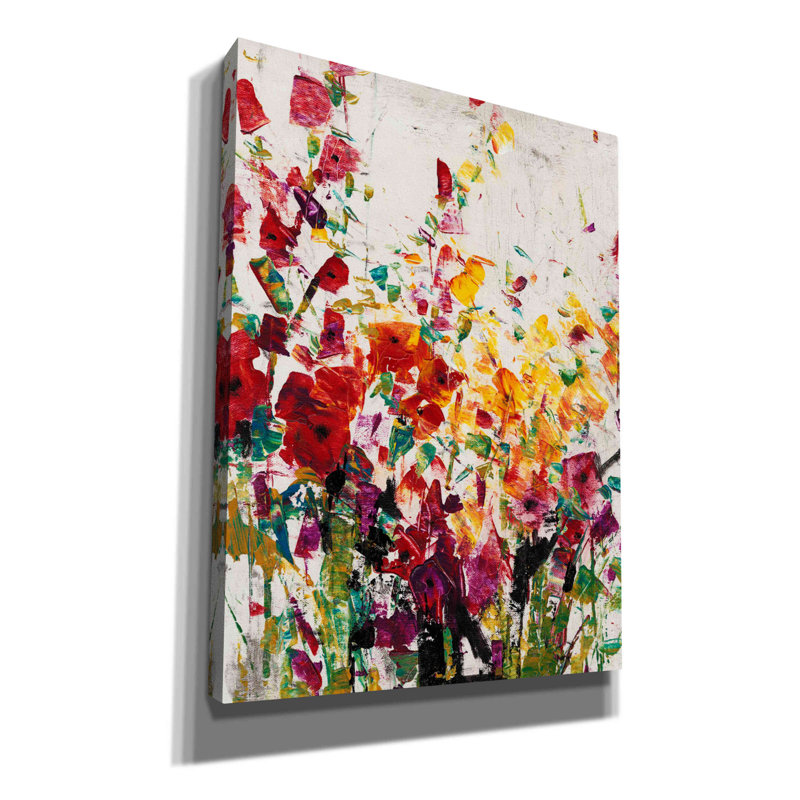 «Wildflowers Blooming I» par Tim O'toole, art mural sur toile, H 16 po x l 12 po x P 0,75 po